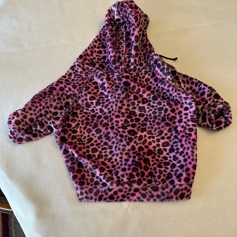 Pink Leopard Print Dog Hoodie